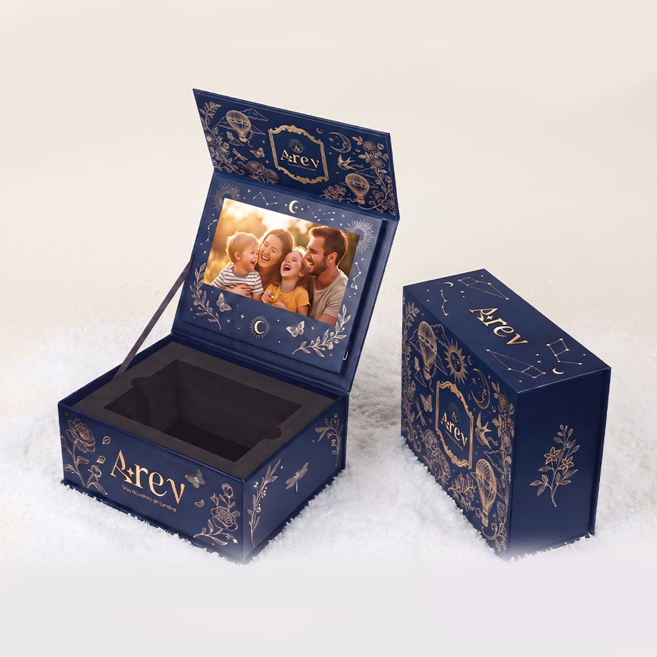 Packaging d'une box cadeau.