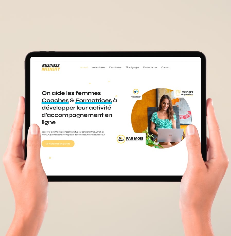 Site d'accompagnement pour femmes entrepreneures.