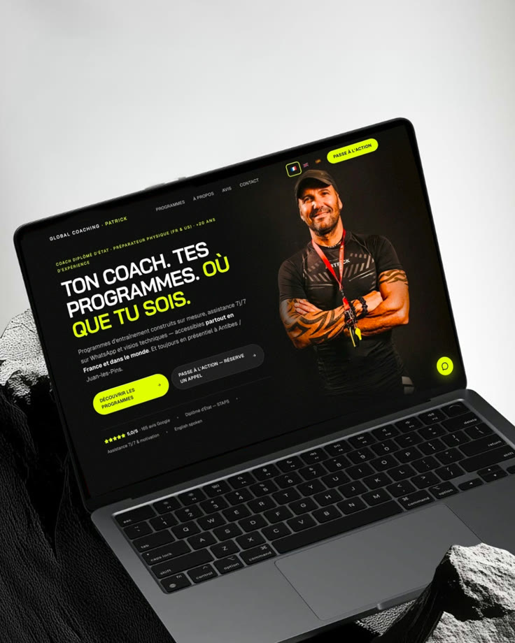 Site d'un coach sportif.