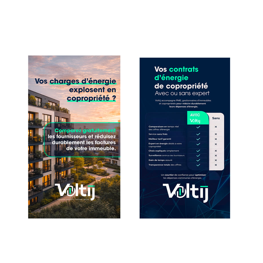 Affiches d'une campagne B2B.